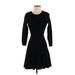 Topshop Casual Dress - Sweater Dress: Black Dresses - Women's Size 2