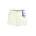 Dakota Blue Khaki Shorts: Ivory Print Bottoms - Women's Size 10 - Stonewash