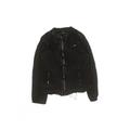 Art Class Denim Jacket: Black Solid Jackets & Outerwear - Kids Girl's Size Large