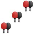 Yardwe 6 Pcs 5 Pong Paddles Table Tennis Bats Pong Balls Professional Table Tennis Paddle Pingpong Racket Table Tennis Racket Carbon Fiber Pong Paddle Match Bamboo Red