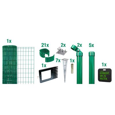 Schweißgitter ALBERTS "Fix-Clip Pro", grün, H:153cm, Stahl, Zaunelemente, Höhe: 80-150cm, Gesamtlänge: 10 und 25m, mit B