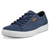 Sneaker ECCO "ECCO Soft 7M", Herren, Gr. 44, blau (marine), Nubukleder, sportlich, Schuhe, Freizeitschuh, Halbschuh, Schnürschuh mit Ecco Markenlabel
