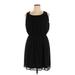 SOHO Apparel Ltd Casual Dress - A-Line: Black Solid Dresses - Women's Size 16