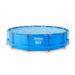 Bestway Steel Pro MAX Round Above Ground Swimming Pool w/ Pump & Cover Steel in Blue/Gray | 42 H x 180 W x 180 D in | Wayfair 56687E-BW