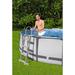 Bestway Pro MAX Round Above Ground Swimming Pool w/ Pump & Cover 42.0 H x 180.0 W x 180.0 D in brown/white in Gray | 15' W x 42" H | Wayfair