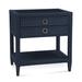 Birch Lane™ Jandre 2 - Drawer Nightstand Wood/Glass in Gray/Blue | 32 H x 30 W x 22 D in | Wayfair 1CC14C4C22BA4B08BA3A0046C692ECDA