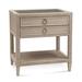 Birch Lane™ Jandre 2 - Drawer Nightstand Wood/Glass in Gray | 32 H x 30 W x 22 D in | Wayfair 1546B2233526437488831220F8BF129C