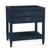 Birch Lane™ Jandre 2 - Drawer Nightstand Wood/Glass in Gray/Blue | 32 H x 30 W x 22 D in | Wayfair A16923889A874C2B87C94A54DACD992D
