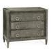 Birch Lane™ Jandre 3-Drawer 36" W Standard Dresser/Chest Wood/Wicker/Rattan in Gray | 32 H x 36 W x 20 D in | Wayfair