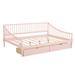 Home Decor Daybed w/ Two Storage Drawers & Support Legs in Pink | 32.38 H x 75.88 W x 82.08 D in | Wayfair DAGEGX002029AAH