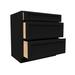 Ready To Ship Cabinets 3DB18 Soft Edge 3 Drawers Base Cabinet in Black | 34.5 H x 24 W x 18 D in | Wayfair 3DB18-BLKS