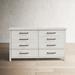 Birch Lane™ Justine 8 Drawer 68" W Solid Wood Double Dresser Wood in White | 38 H x 68 W x 18 D in | Wayfair AC056F2687824977AD87E3C75CD23DFE