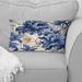 East Urban Home Regal Cobalt Blue Damask Ii Victorian Pattern III - Floral Printed Throw Pillow Polyester/Polyfill blend | Wayfair