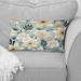 East Urban Home Ivory Coastal Harmony Floral Pattern I - Floral Printed Throw Pillow /Polyfill blend in Black/Yellow | 12 H x 20 W x 5 D in | Wayfair