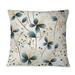 East Urban Home Minimalist Botanics I - Plants Printed Throw Pillow Polyester/Polyfill blend in Blue/Brown/Green | 18 H x 18 W x 5 D in | Wayfair