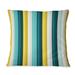 East Urban Home Green & Yellow Stripes Harmony VI - Striped Printed Throw Pillow /Polyfill blend in Green/White/Yellow | Wayfair