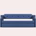 Wildon Home® Byrnside Daybed w/ Trundle Upholstered/Linen in Blue | 29.5 H x 81.2 W x 80 D in | Wayfair DAFDDF014CF14FEB83CEC3CCE3271DC5