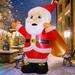 The Holiday Aisle® Christmas Inflatable 8.3 FT Standing Santa Clause Christmas Decorations Cute Inflatable Santa Claus in Red/White | Wayfair