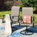 Red Barrel Studio® Takwa Powder Coated Steel Outdoor Dining Armchair Sling in Black | 42 H x 20 W x 22 D in | Wayfair
