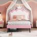 Gemma Violet Cheng Bed Upholstered/Faux leather in Black/Brown/Pink | 49 H x 49.3 W x 79.5 D in | Wayfair C60C34CC0C5043BEA9C9EC1875962369