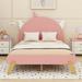 Zoomie Kids Aalderich Platform Bed Wood in Brown/Pink | 52 H x 57.1 W x 78.1 D in | Wayfair 8435A8E4438B4E41884FD1FDFF7E42AF