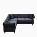 Black Reclining Sectional - House of Hampton® Jolanda 3 - Piece Upholstered Sectional Velvet | 30.13 H x 83.63 W x 83.63 D in | Wayfair