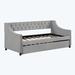 Wildon Home® Baldock Daybed w/ Trundle Upholstered/Linen in Gray | 36.22 H x 40.94 W x 75 D in | Wayfair 07CA7F2E9FA74BA38AC75BCC19CFBC26