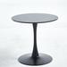 Bay Isle Home™ Altarriba 31.49" Pedestal Dining Table Wood/Metal in Black/Brown | 28.74 H x 31.49 W x 31.49 D in | Wayfair