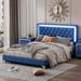 House of Hampton® Haykel Platform Storage Bed Upholstered/Velvet in Blue | 44.5 H x 64 W x 83.7 D in | Wayfair 42EA81DF8A0542F7998FD8272620A431