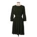 Kate Spade New York Casual Dress - A-Line Crew Neck 3/4 sleeves: Green Print Dresses - Women's Size 6