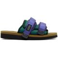 Purple & Green Moto-cab Sandals