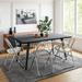 LeisureMod Lawrence Acrylic Folding Dining Chairs and Dining Table Set