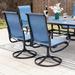 7-Piece Patio Dining Set of 6 Sling Swivel Chairs and a Metal Dining Table