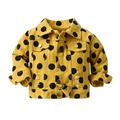 Scyoekwg Fashion Toddler Infants Kids Boys Coats and Jacket Long Sleeve Thick Leopard Print Coat Jacket Casual Comfy Lapel Button Jacket Coats Clearance Yellow 13-18 Months