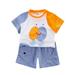 Kids Toddler Baby Unisex Spring Summer Print Cotton Ribbed Short Sleeve Tshirt Shorts Outfits Clothes Kids Pants Set Kids Sweat Outfits Girls 5 Piece Baby New Born Baby Wrap Sweatpants Teens Girls