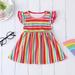 Sokhug Toddler Kids Baby Girls Striped Princess Dress Christmas Outfits Clothes
