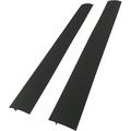 Capparis Kitchen Silicone Stove Counter Gap Cover Easy Clean Heat Resistant Wide & Long Gap Filler Seals Spills Between Counter Stovetop Oven Washer & Dryer Set of 2 (25 Inches Black)