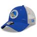 Men's New Era Royal Golden State Warriors Rally Drive Distressed Patch 9TWENTY Trucker Adjustable Hat