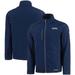 Men's Cutter & Buck College Navy Seattle Seahawks Evoke Eco Softshell Recycled Full-Zip Jacket