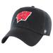 Men's '47 Black Wisconsin Badgers Clean Up Adjustable Hat