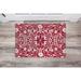 A WINTER HOLIDAY IVORY ON RED Doormat By Kavka Designs