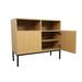 Coffee Bar Cabinet Corner Storage Cabinet with Metal Hairpin Legs