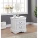 Solid Wood 2-Drawers Nightstands with Metal Handle