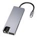 Carevas Hub * 100M RJ45 Aluminum Alloy Shell Type-C Hub USB-C Shell * 100M USB-C Converter Aluminum 8-in-1 Type-C Hub Alloy Shell * Hub USB-C Converter BUZHI HUIOP Hub 8-in-1 LAOSHE