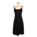 DressBarn Cocktail Dress - A-Line Scoop Neck Sleeveless: Black Print Dresses - Women's Size 4