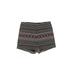 Divided by H&M Shorts: Burgundy Aztec or Tribal Print Bottoms - Women's Size 10