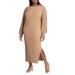 Plus Size Women's Wide Sleeve Maxi Sweater Dress by ELOQUII in Earthy Mocha (Size 22/24)