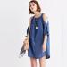 Madewell Dresses | Madewell Chambray Denim Off Shoulder Dress M | Color: Blue | Size: M