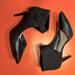 Nine West Shoes | Nib Nine West Black Leather And Suede Heels - Sz9 | Color: Black | Size: 9