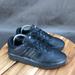 Adidas Shoes | Adidas Court Platform Skate Shoes Women 8.5 Triple Black Leather Lace Up Low Top | Color: Black | Size: 8.5